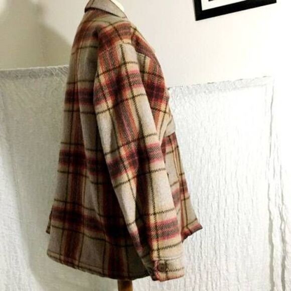 Riveted Wear Xenon Men Tan/Brown Plaid Jacket Men Size Large - Picture 4 of 13